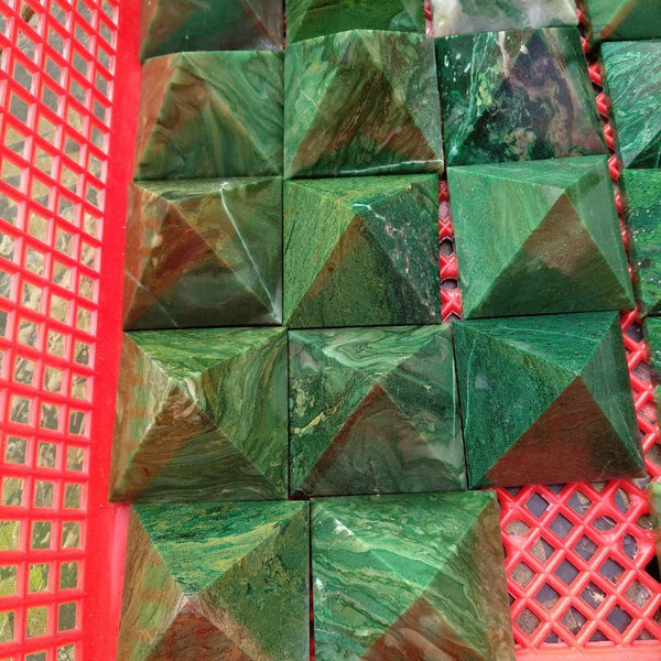 Green Pine Jade Pyramid-ToShay.org