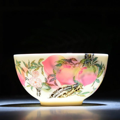 White Painted Peach Bowls-ToShay.org