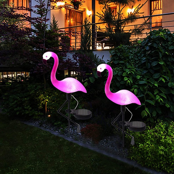 Solar Pink Flamingo Light-ToShay.org