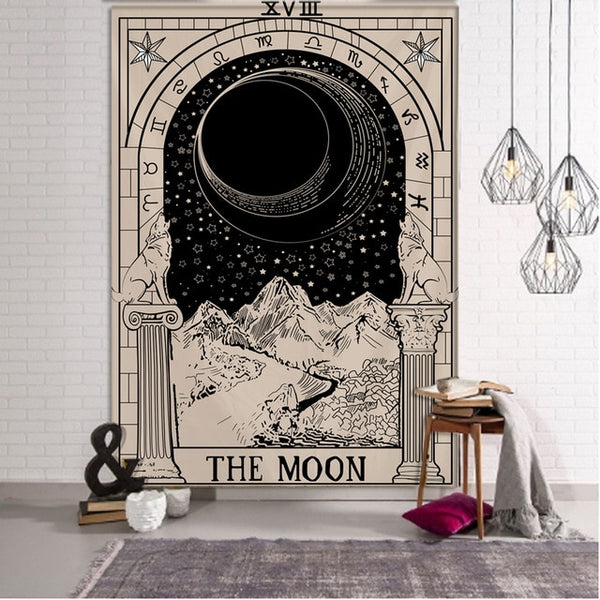 Moon Tarot Wall Tapestry-ToShay.org