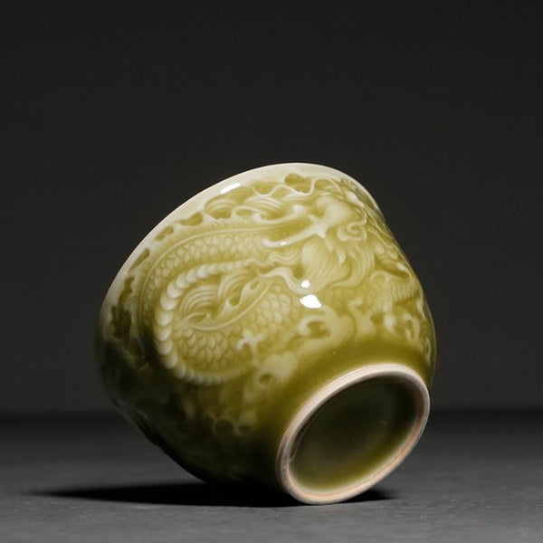 Dragon Glazed Ceramic Teacups-ToShay.org