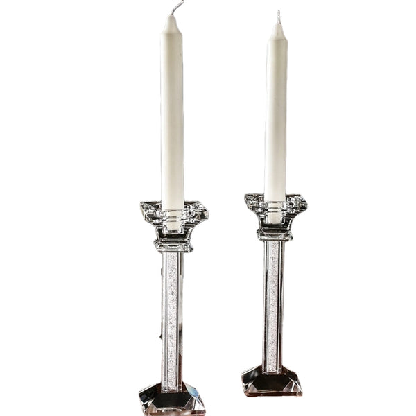 Clear Crystal Candlesticks-ToShay.org