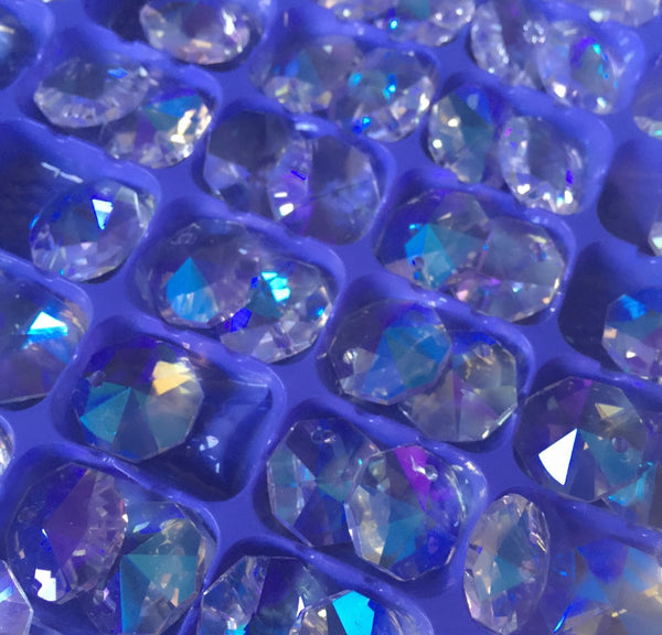Clear Octagon AB Crystal Beads-ToShay.org