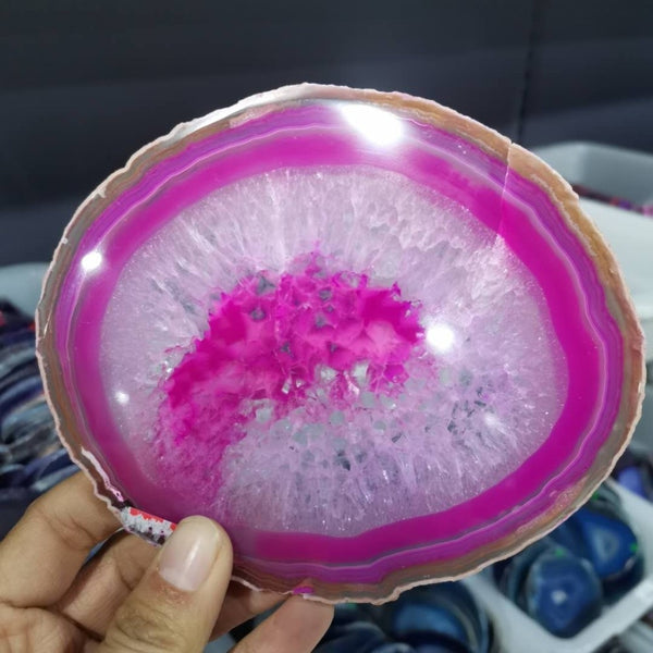 Mixed Dyed Agate Slices-ToShay.org