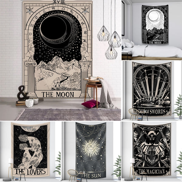 Moon Tarot Wall Tapestry-ToShay.org