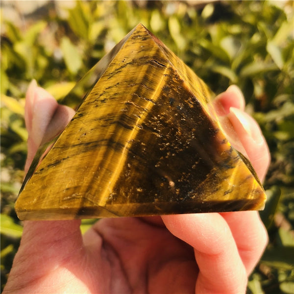 Yellow Tiger Eye Stone Pyramid-ToShay.org