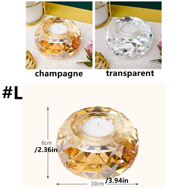 Clear Crystal Tealight Holder-ToShay.org