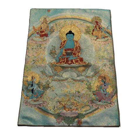 Tibetan Tangka Sakyamuni Silk Embroidery-ToShay.org