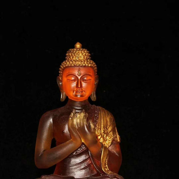 Blue Gilt Meditation Buddha-ToShay.org