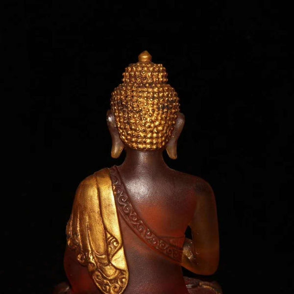 Blue Gilt Meditation Buddha-ToShay.org