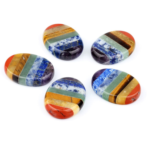 Chakra Rainbow Palm Stones-ToShay.org