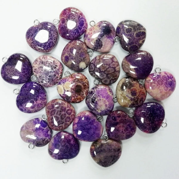 Purple Ammonite Hearts-ToShay.org