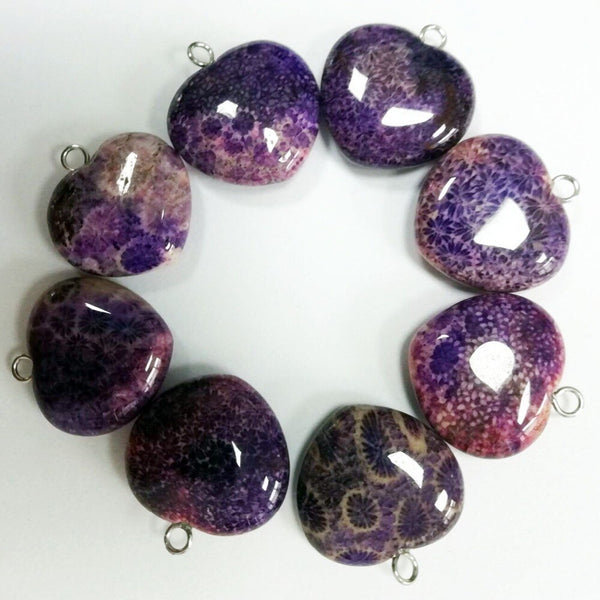 Purple Ammonite Hearts-ToShay.org