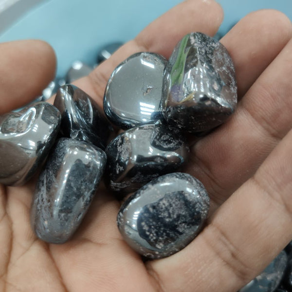 Black Hematite Tumbled Stones-ToShay.org