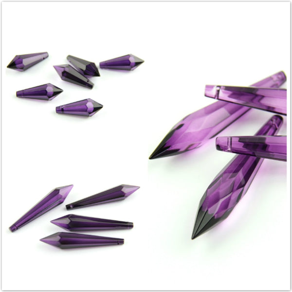 Purple Crystal Icicle Prisms-ToShay.org