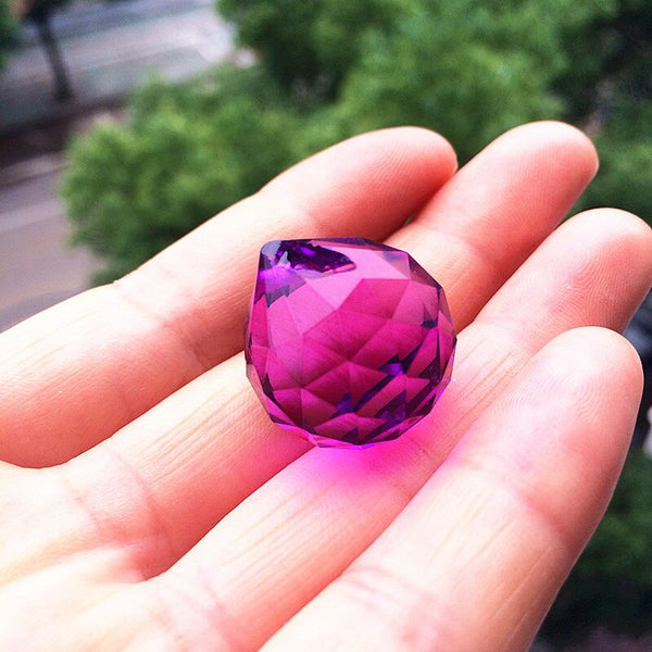 Purple Crystal Prisms Balls-ToShay.org