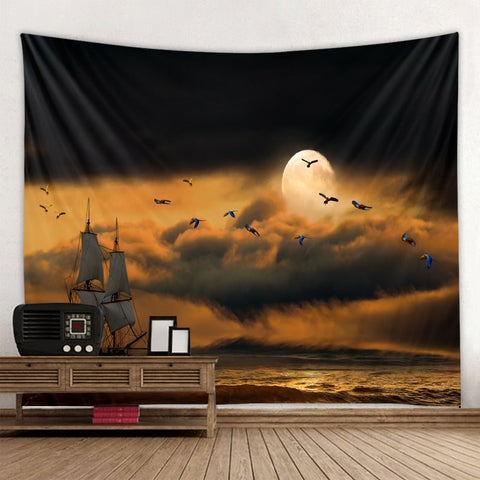 Seaside Sunset Art Tapestry-ToShay.org