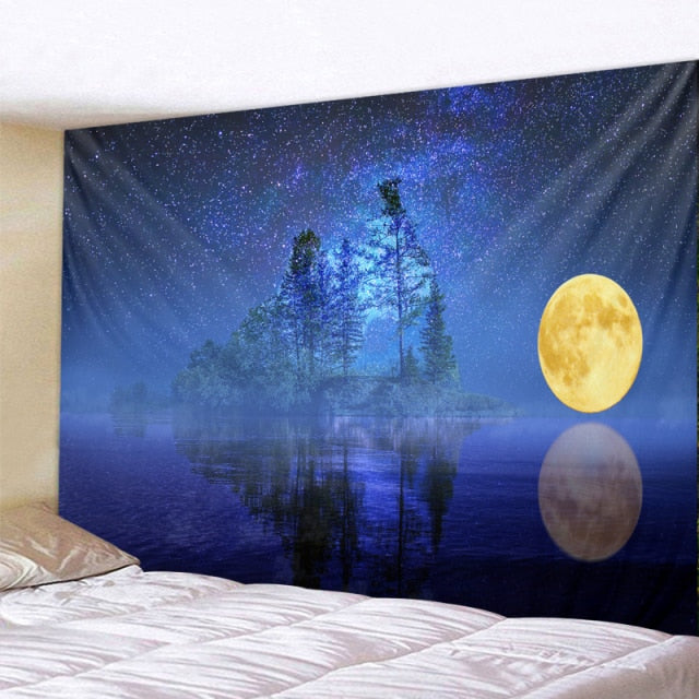 Seaside Sunset Art Tapestry-ToShay.org