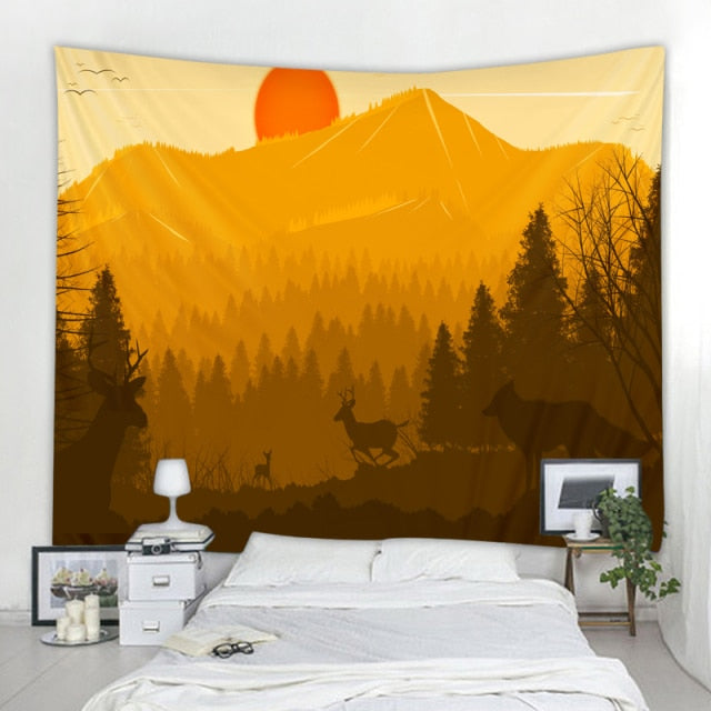 Seaside Sunset Art Tapestry-ToShay.org