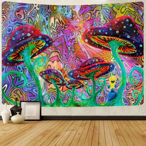 Mushroom Forest Tapestry-ToShay.org