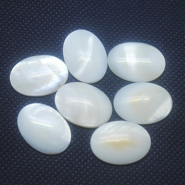 White Pearl Shell Palm Stones-ToShay.org