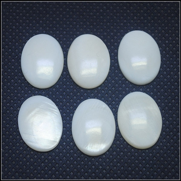 White Pearl Shell Palm Stones-ToShay.org