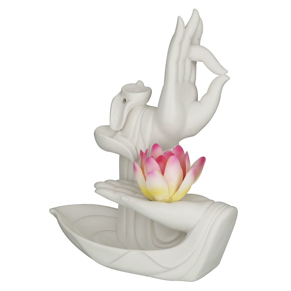 White Buddha Hand Incense Burner-ToShay.org