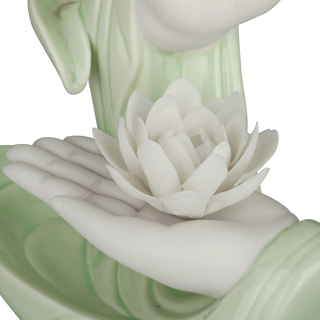 White Buddha Hand Incense Burner-ToShay.org