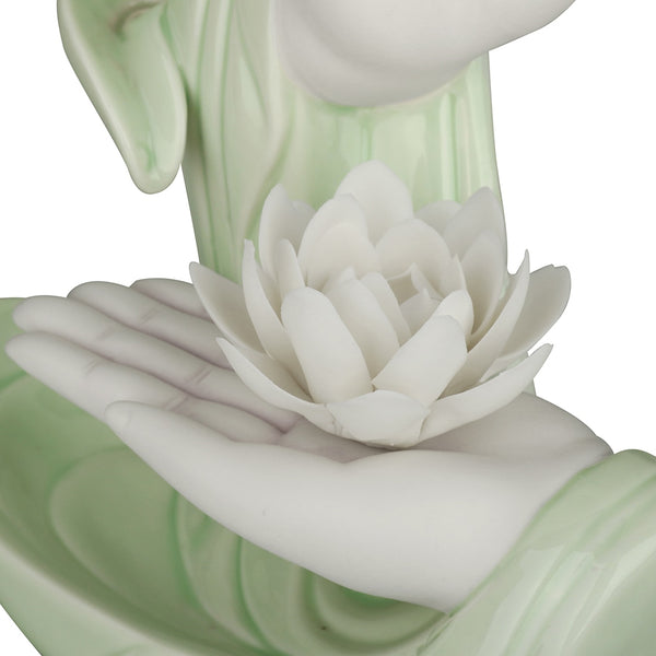 White Buddha Hand Incense Burner-ToShay.org