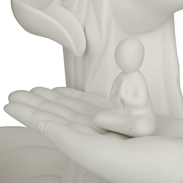 White Buddha Hand Incense Burner-ToShay.org