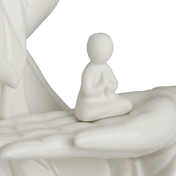 White Buddha Hand Incense Burner-ToShay.org