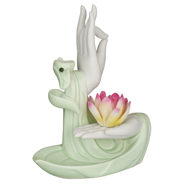 White Buddha Hand Incense Burner-ToShay.org