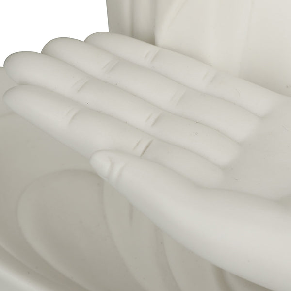White Buddha Hand Incense Burner-ToShay.org
