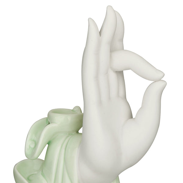 White Buddha Hand Incense Burner-ToShay.org