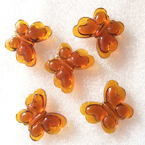 Amber Crystal Butterfly Beads-ToShay.org