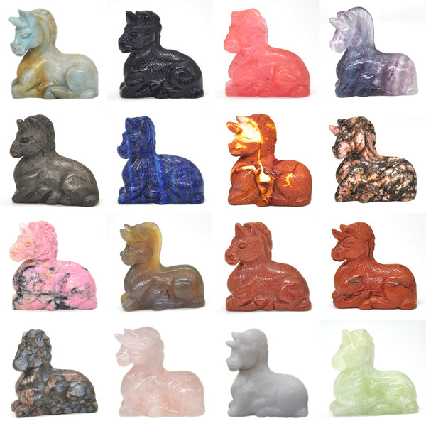 Mixed Crystal Unicorn Statues-ToShay.org