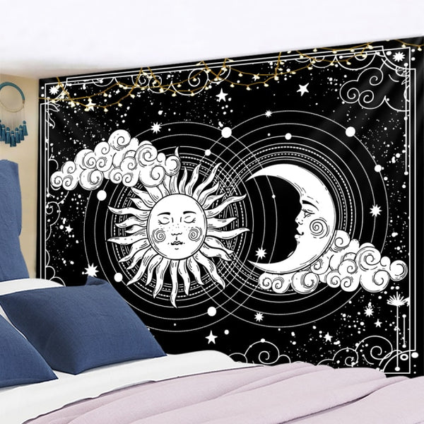 Sun Moon Tapestry Wall Hanging-ToShay.org