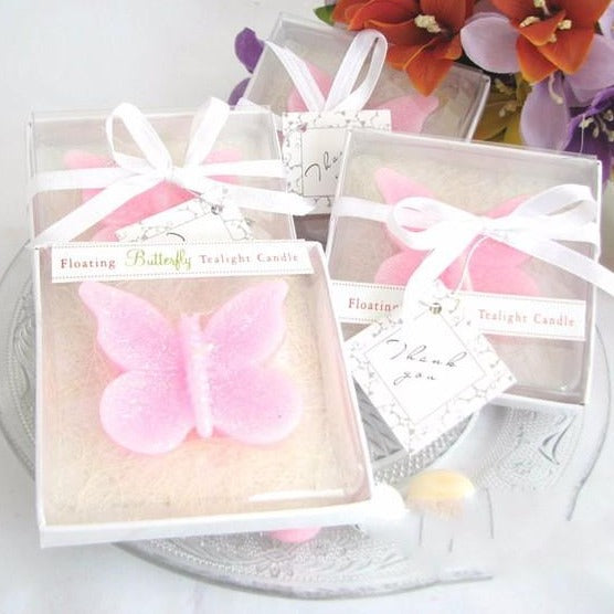 Pink Butterfly Candles-ToShay.org