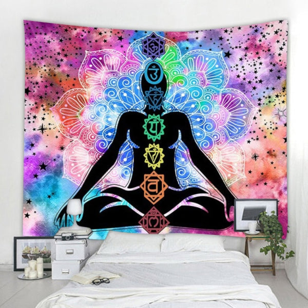 Buddha Meditation Chakra Tapestry-ToShay.org