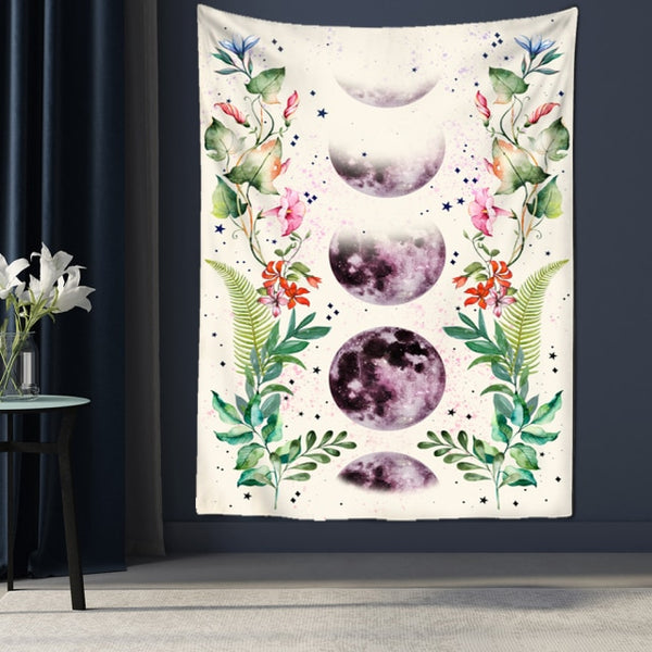 Moon Flower Wall Tapestries-ToShay.org