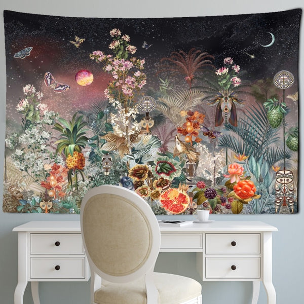 Moon Flower Wall Tapestries-ToShay.org