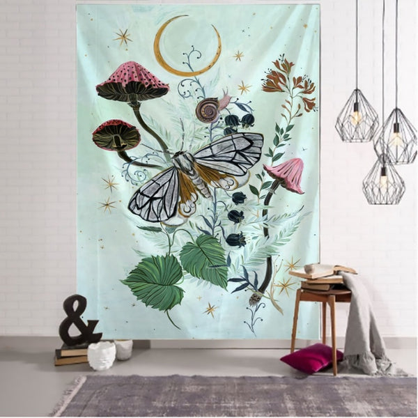 Moon Flower Wall Tapestries-ToShay.org