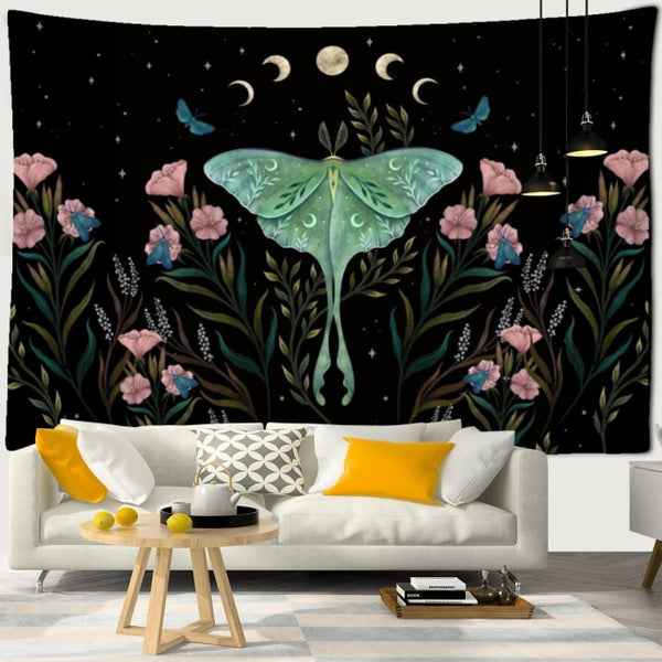 Moon Flower Wall Tapestries-ToShay.org