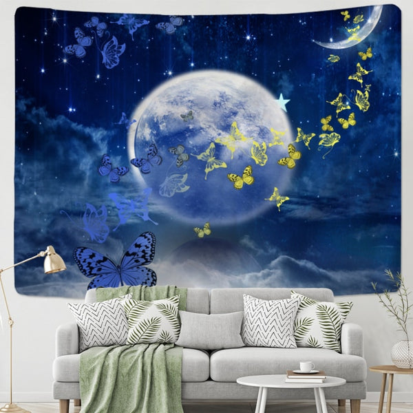 Moon Flower Wall Tapestries-ToShay.org