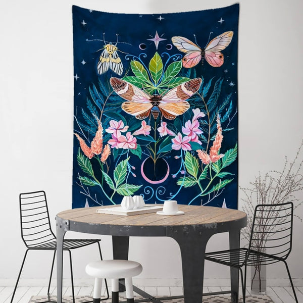 Moon Flower Wall Tapestries-ToShay.org