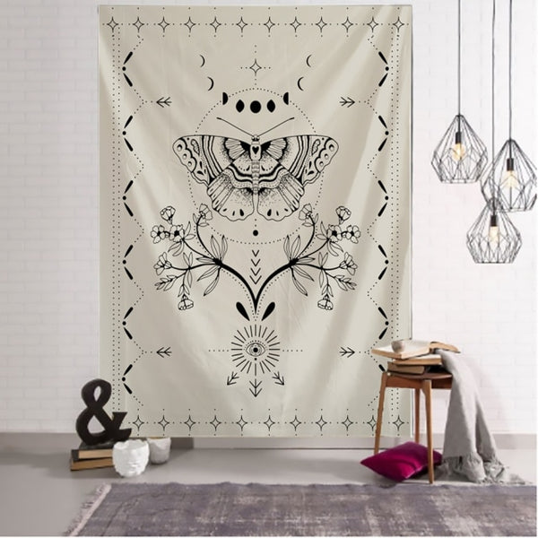Moon Flower Wall Tapestries-ToShay.org