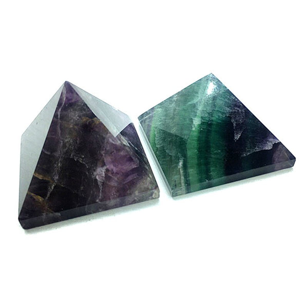 Rainbow Fluorite Crystal Pyramids-ToShay.org