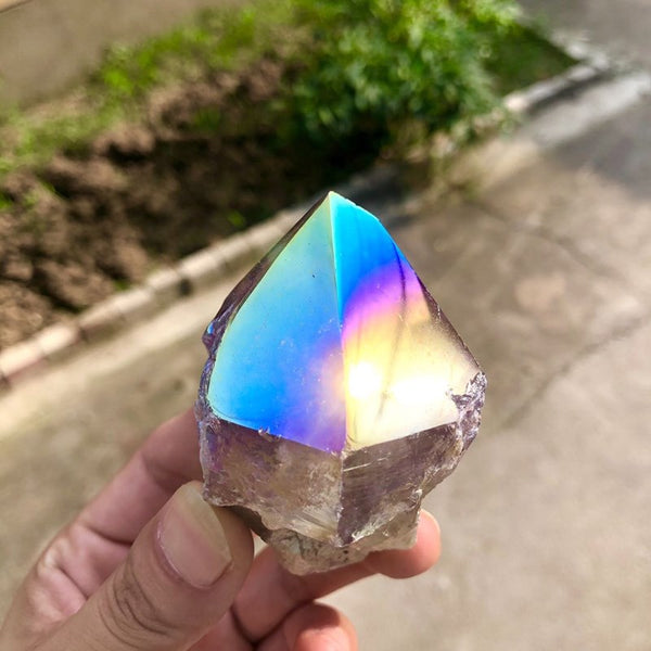 Rainbow Aura Crystal Point-ToShay.org