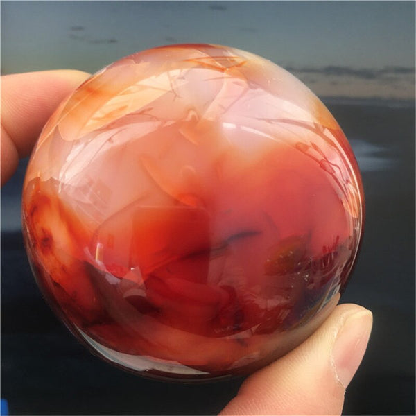 Red Agate Stone Ball-ToShay.org