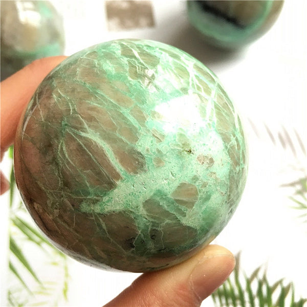 Green Moonstone Crystal Balls-ToShay.org
